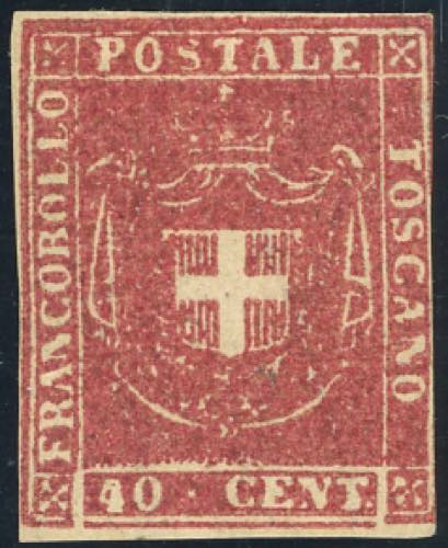 1860 - 40 cent. carminio (21), ... 