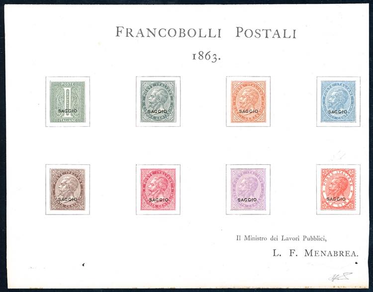 1863 - Foglietto Menabrea, cm. ... 