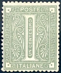 1874 - 1 cent. verde oliva De La ... 