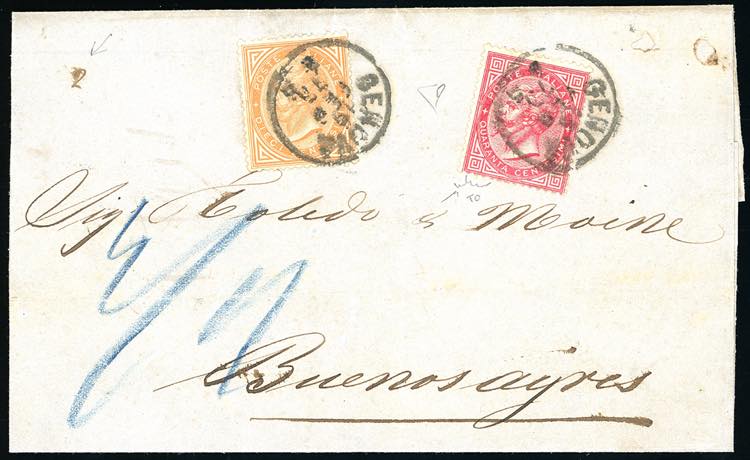 1873 - 10 cent. e 40 cent. De La ... 