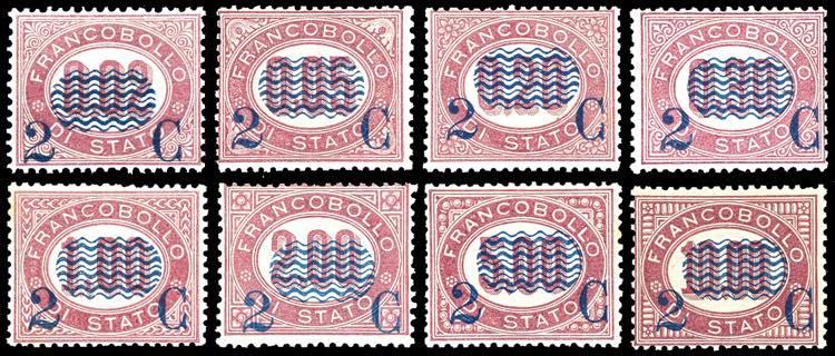 1878 - Servizio soprastampati, ... 