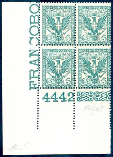 1901 - 5 cent. verde Floreale, ... 