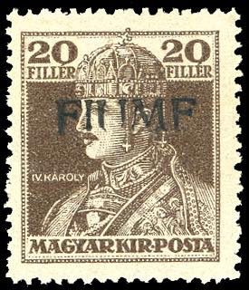 1918 - 20 f. Carlo I, soprastampa ... 