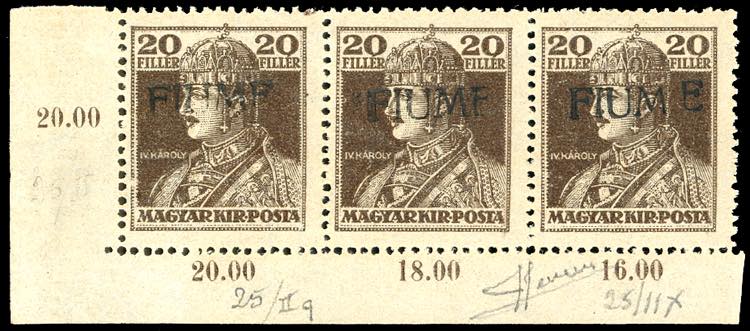 1918 - 20 f. Carlo I, soprastampa ... 
