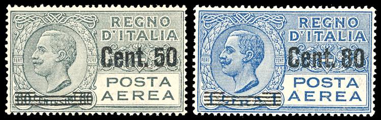 1927 - 50 cent. su 60 cent., 80 ... 
