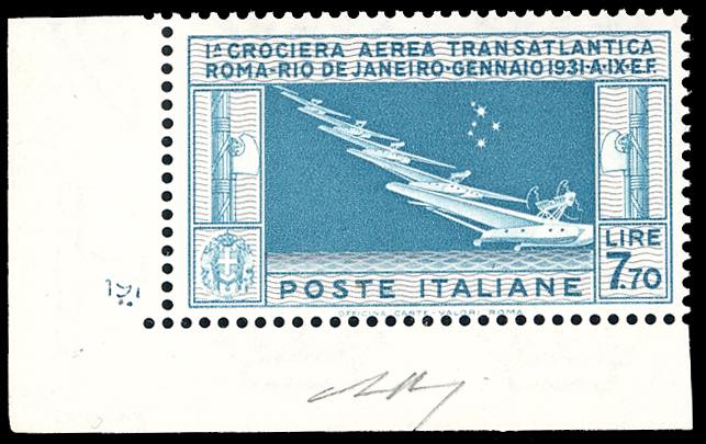 1930 - 7,70 lire Crociera Balbo ... 