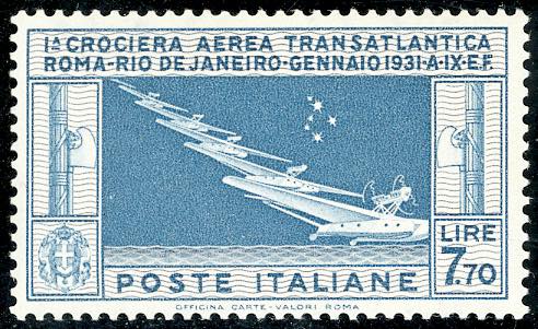 1930 - 7,70 lire Crociera Balbo ... 