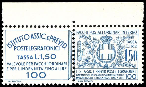 1936 - 1,50 lire Assicurazioni ... 