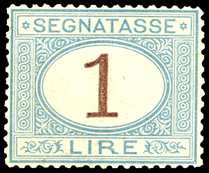 1870 - 1 lira azzurro chiaro e ... 