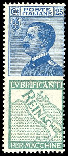 1924 - 25 cent. Reinach (7), gomma ... 