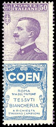 1924 - 50 cent. Coen (10), gomma ... 