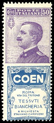 1924 - 50 cent. Coen (10), gomma ... 