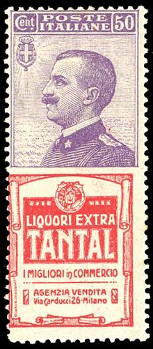 1924 - 50 cent. Tantal (18), gomma ... 