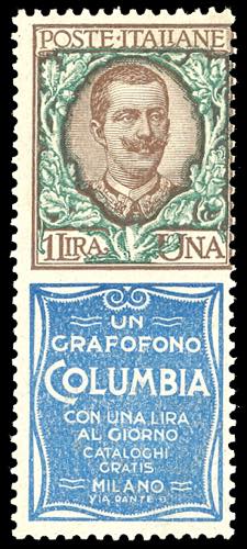 1924 - 1 lira Columbia (19), gomma ... 