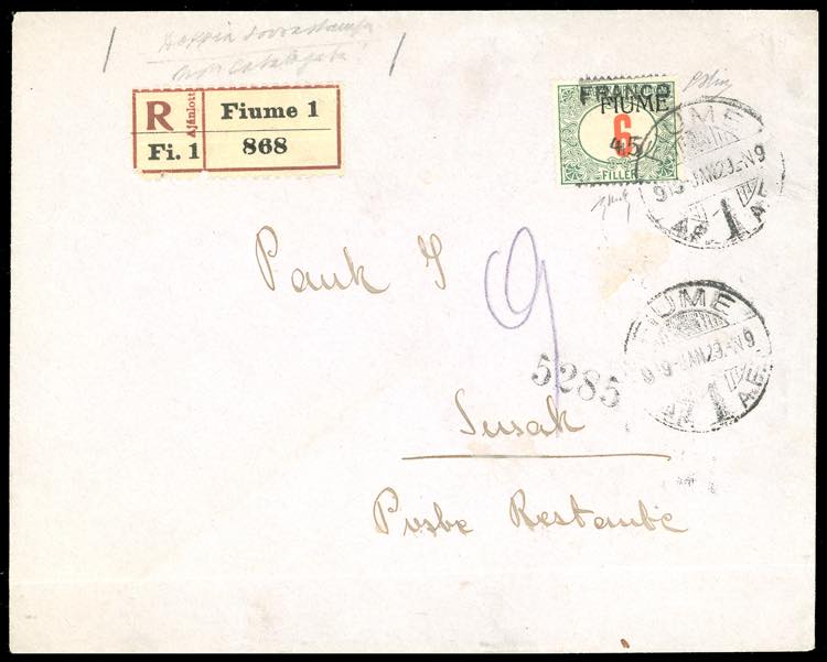 1919 - 45 f. su 6 f., doppia ... 