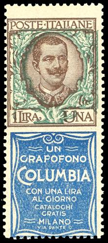 1924 - 1 lira Columbia (19), gomma ... 