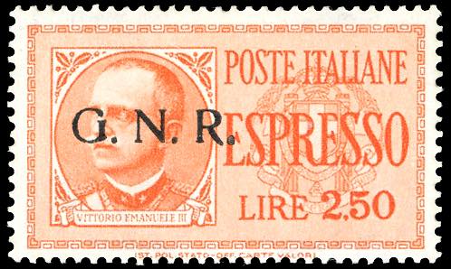 1943 - 2,50 lire arancio, ... 