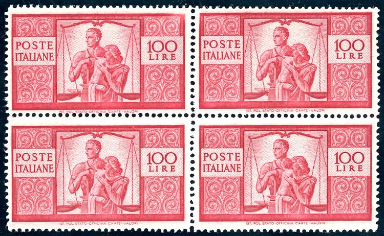 1947 - 100 lire carminio vivo ... 