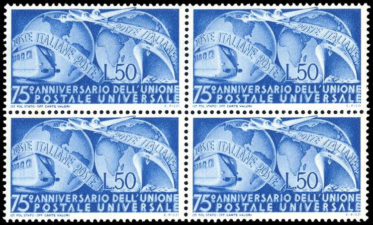 1949 - 50 lire U.P.U. (599), ... 