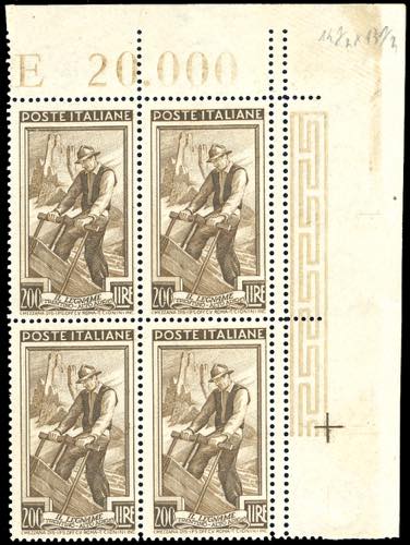 1950 - 200 lire Lavoro, filigrana ... 