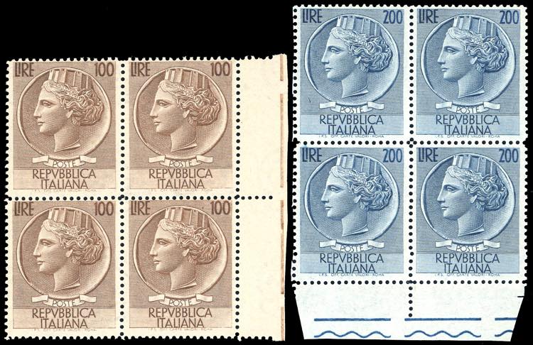 1954 - Turrita, filigrana ruota, ... 