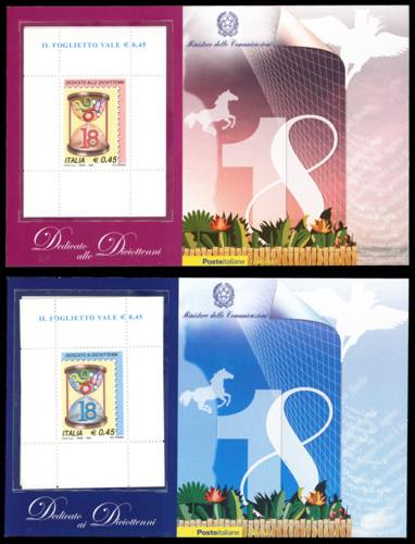 2006 - Diciotenni, foglietti ... 