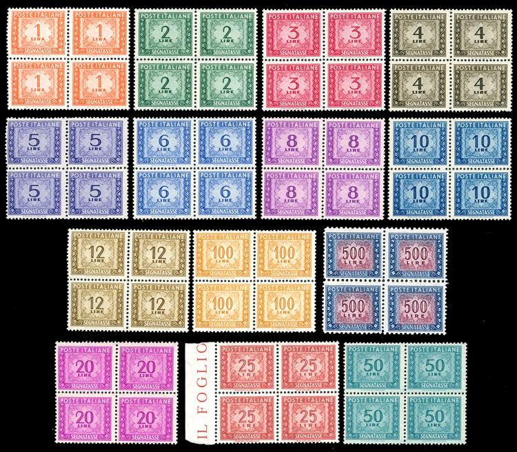 1947/54 - Filigrana ruota, serie ... 