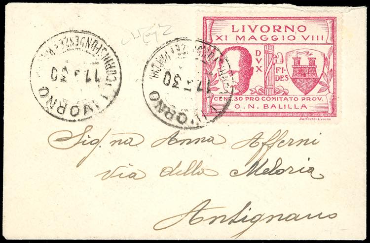 LIVORNO 1930 - 30 cent. Mussolini ... 