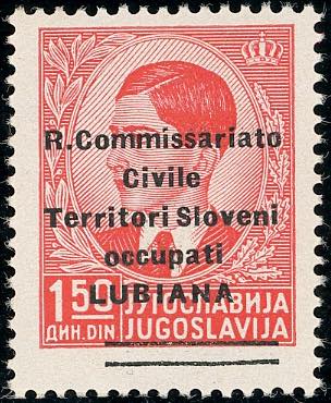 LUBIANA 1941 - 1,50 d. soprastampa ... 
