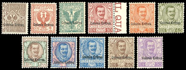 1903 - Floreale soprastampati, ... 