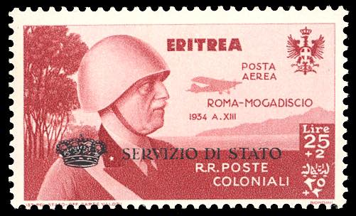 SERVIZIO AEREO 1934 - 25 + 2 lire ... 