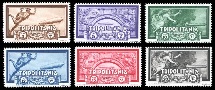 POSTA AEREA 1933 - Zeppelin, serie ... 