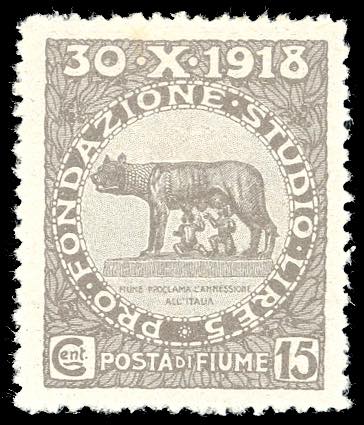 1919 - 15 cent. grigio bruno, ... 
