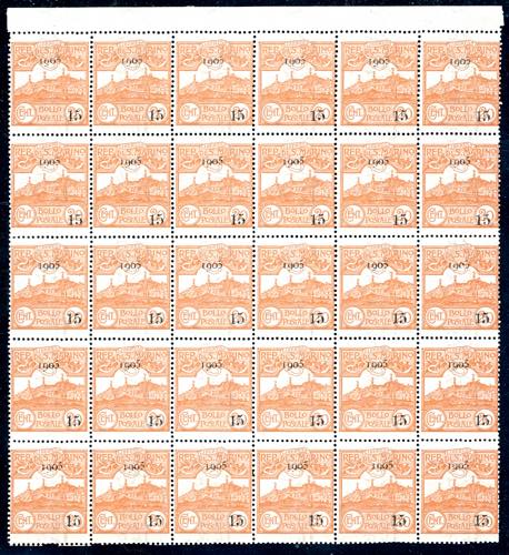 1905 - 15 cent. su 20 cent. (46), ... 