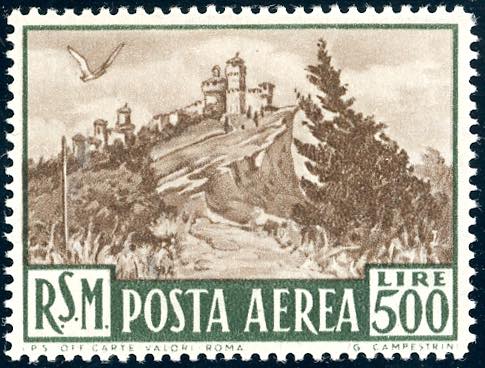 1951 - 500 lire Veduta (97), gomma ... 