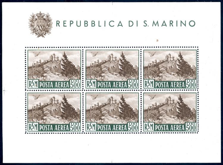 1951 - 500 lire Veduta, foglietto ... 