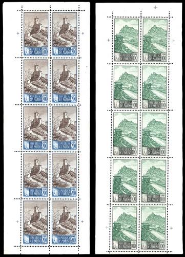 1949 - Paesaggi, minifogli, serie ... 