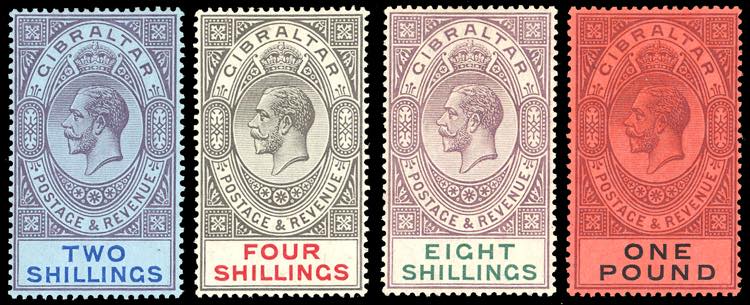 GIBILTERRA 1912/24 - 2 s., 4 s., 8 ... 