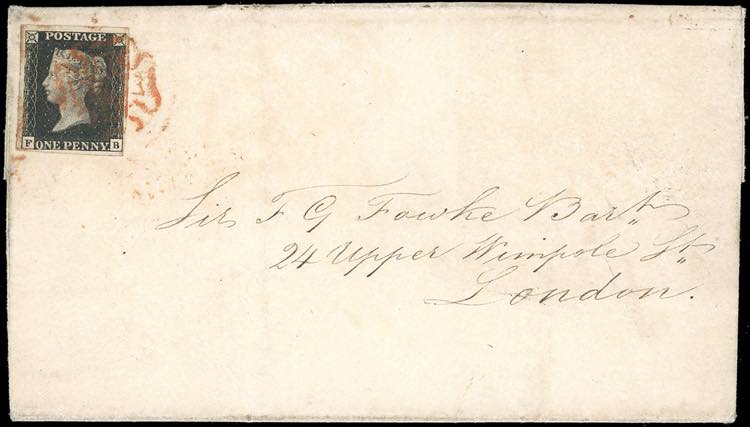 GRAN BRETAGNA 1841 - 1 p. nero ... 