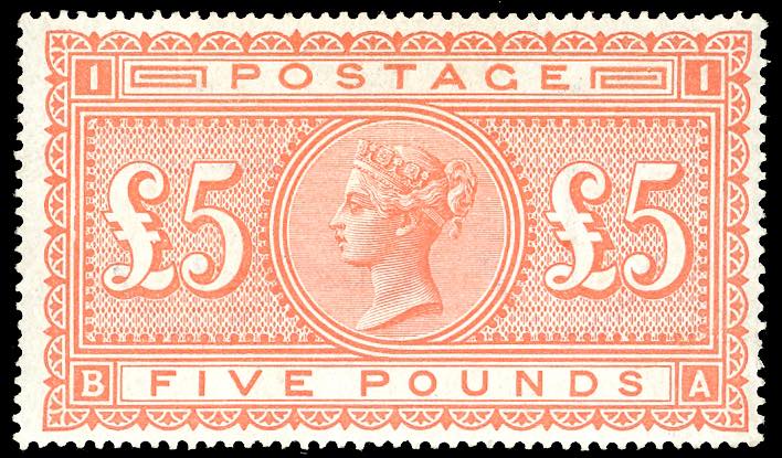 GRAN BRETAGNA 1882 - 5 £ Regina ... 