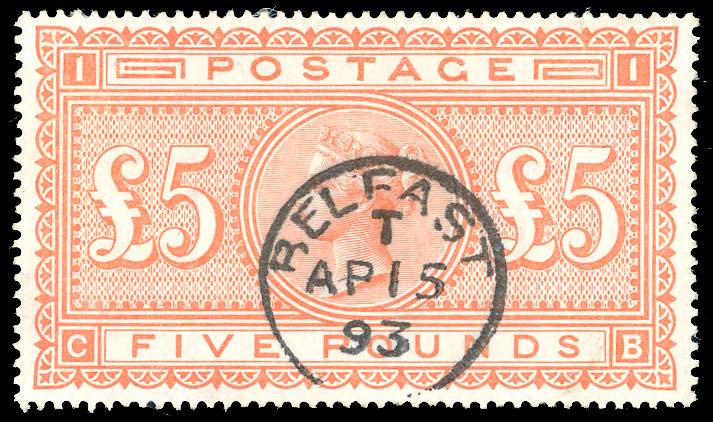 GRAN BRETAGNA 1882 - 5 £ Regina ... 