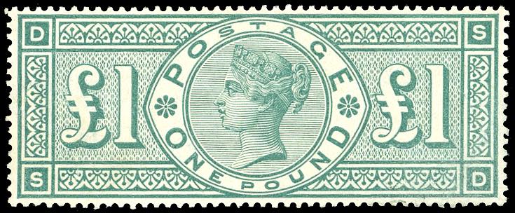 GRAN BRETAGNA 1891 - 1 £ verde ... 