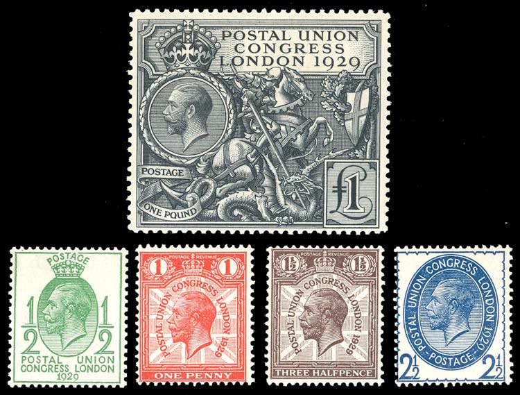 GRAN BRETAGNA 1929 - UPU, serie ... 