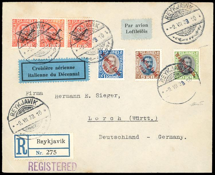 ISLANDA POSTA AEREA 1933 - ... 