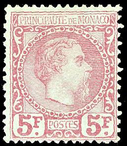 MONACO 1885 - 5 f. Carlo III (10), ... 