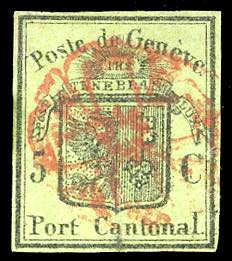 SVIZZERA CANTONALI 1846 - 5 cent. ... 
