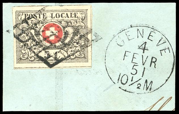 SVIZZERA CANTONALI 1850 - 5 cent. ... 