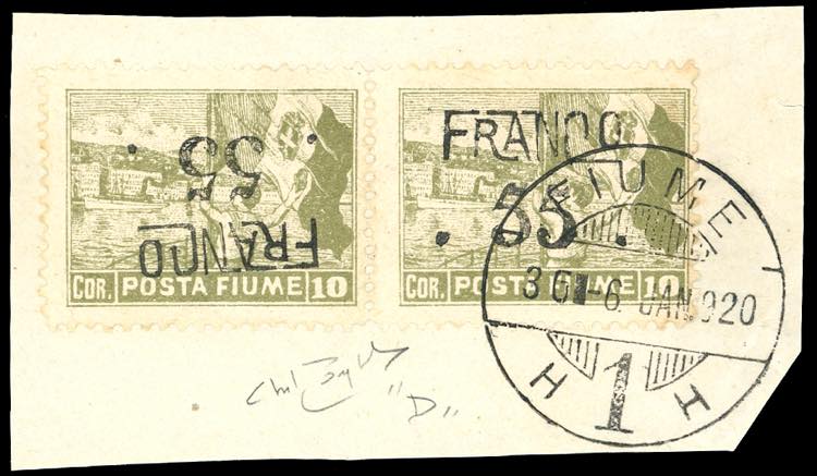 1919/20 - 55 cent. su 10 cor. ... 