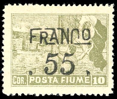 1919/20 - 55 cent. su 10 cor. ... 