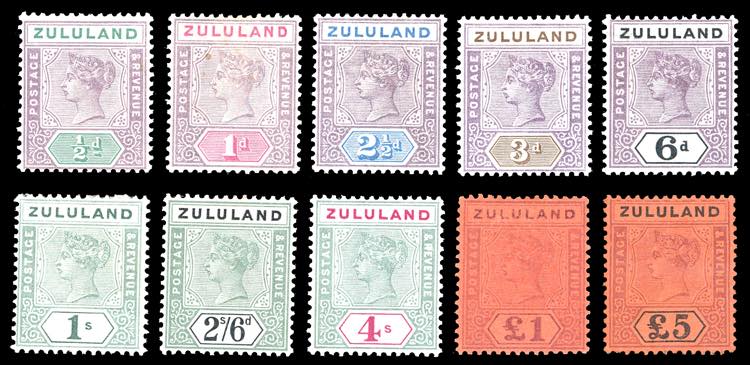 BRITISH COLONIES-ZULULAND 1894/96 ... 